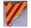 Map Of Catalonia - Red & Yellow - Spain - Metal - Places, Flag - 0